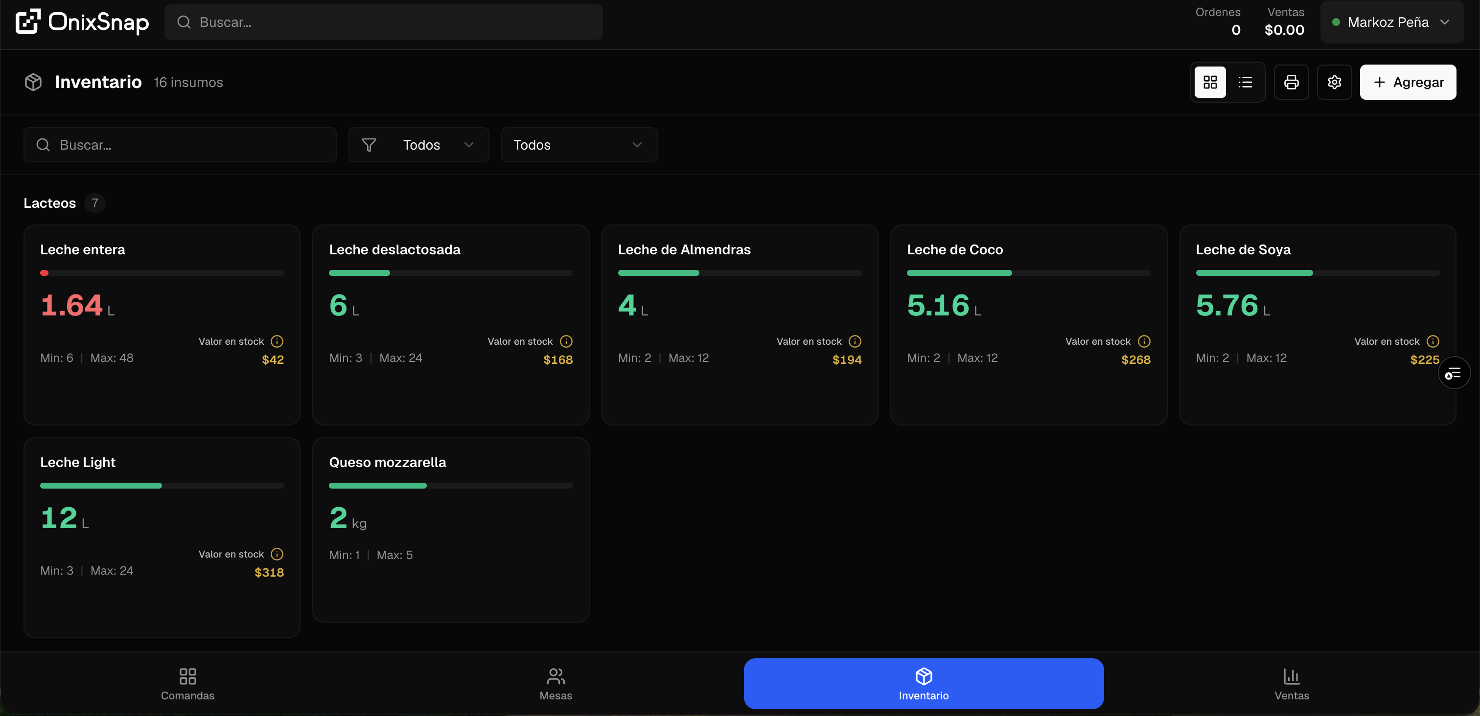 Inventario organizado